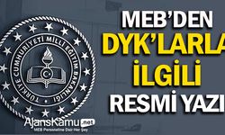 MEB'den DYK Konulu Resmi Yazı