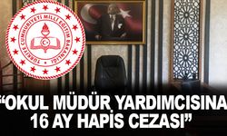 Okul müdür yardımcısına 16 ay hapis cezası!