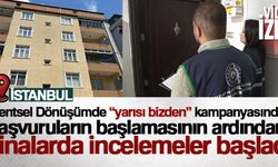 Kentsel Dönüşümde 'yarısı bizden' kampanyasında  binalarda incelemeler başladı
