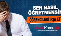 Sen nasıl bir öğretmensin!