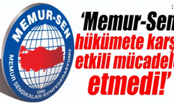 Memur-Sen, hükümete karşı etkili mücadele etmedi