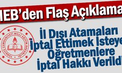 MEB İl Dışı Atamalarını İptal Etmek İsteyenlere Yeşil Işık Yaktı