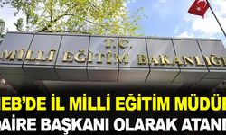 İl Milli Eğitim Müdürü Daire Başkanı Olarak Atandı