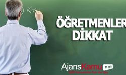Öğretmenler Dikkat!