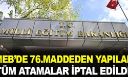 76. Maddeden Yapılan Tüm Şube Müdürü Atamaları İptal Edildi