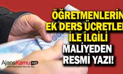 Hazine ve Maliye Bakanlığı’ndan Ek Ders Ücreti Yazısı