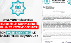 Okul Müdürlerine Muhakkiklik Görevi İçin Yolluk ve Yevmiye Ödenmelidir