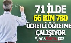 71 İlde 66 Bin 780 Ücretli Öğretmen Çalıştırılıyor