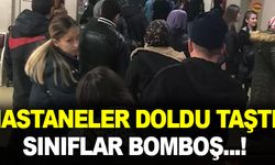Grip mi covid mi? Sınıflar bomboş kaldı! Aciller hasta dolu..