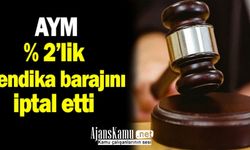 Anayasa Mahkemesi %2’lik Sendika Üyeliği Barajını İptal Etti