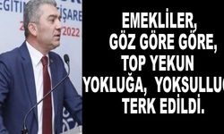 Emekliler, göz göre göre, top yekun yokluğa, yoksulluğa terk edildi