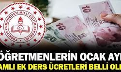 Sözleşmeli ve Kadrolu Öğretmenlerin Ocak Ayı Ek Ders Ücretleri Belli Oldu