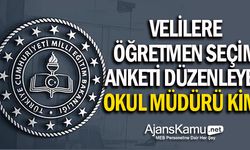 Velilere öğretmen seçim anketi düzenleyen müdür kim?