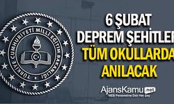 Depremin Yıldönümünde Tüm Okullarda Deprem Şehitleri Anılacak
