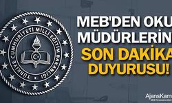 MEB’den Okul Müdürlerine  Uyarı