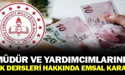 Okul müdür ve yardımcılarının ek ders ücretleri hakkında emsal karar