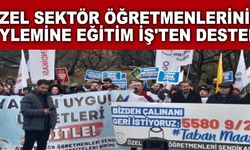 ÖZEL SEKTÖR ÖĞRETMENLERİNİN EYLEMİNE EĞİTİM İŞ'TEN DESTEK