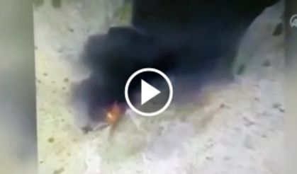Kahramanmaraş’ta düşen uçağın enkazından ilk görüntüler