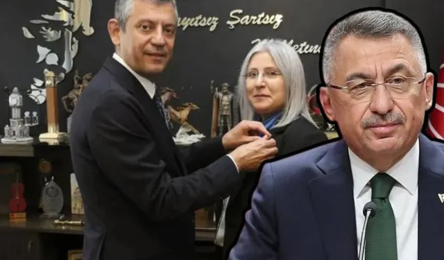 AK Parti'li Fuat Oktay’ın eski eşi CHP'ye katıldı! Rozetini Özgür Özel taktı